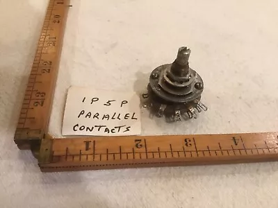 Vintage 1 Pole 5 Position Rotary Switch Parallel Contacts • $5.50