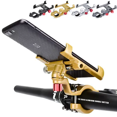 360° Aluminium Motorcycle Handlebar Cell Phone Mount Holder Bicycle GPS Bracket • $13.48