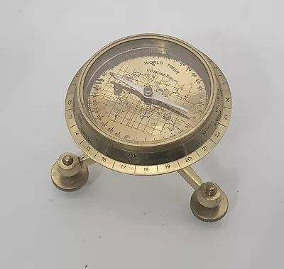 Vintage World Timer Compass • $39.99