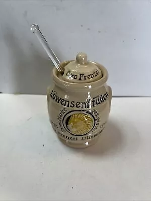 1953 Otto Frenzel Lowensenf Dusseldorf Lions Germany Mustard Pot • $9.99