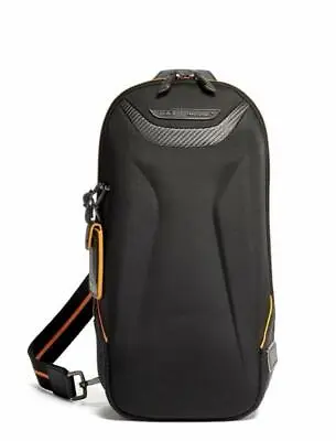 TUMI McLaren Torque Sling Body Bag Carbon Leather Fiber Black 1389631041 Outlet • $186