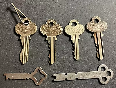 Lot Of 6 Vintage P.F. Corbin Flat Keys - New Britain / Harvard - Great Condition • $4.75