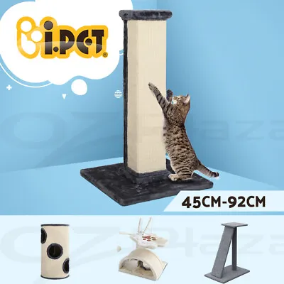 I.Pet Cat Tree Tower Scratching Post Scratcher Trees Wood Condo House 69-92cm • $34.95