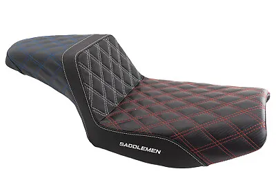 Saddlemen ACM USA Step 2 Up Diamond Lattice Stitch Seat Harley Super Glide FXR • $585