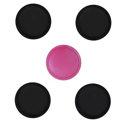 5 Air Pucks: 4 Small Black + 1 Pink For Table Hockey ( 2.5 Inch Parts ) • $6.95