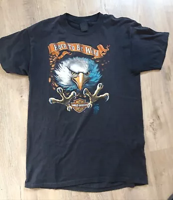 Vtg Harley Davidson 3d Emblem Shirt 1985 XL Born To Be Wild 80s Eagle Usa • $73