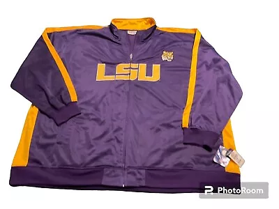 Majestic LSU Tigers Mens Jacket  NCAA Full-Zip Jacket Purple Yellow Size 6XL • $45