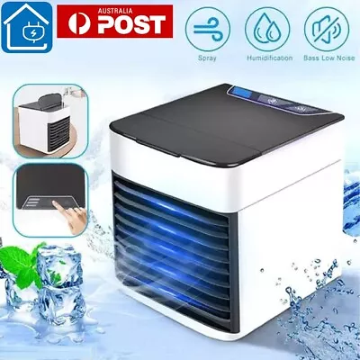 Mini Portable USB Air Conditioner Air Cooler LED Personal Desk Cooling Fan AU • $19.94