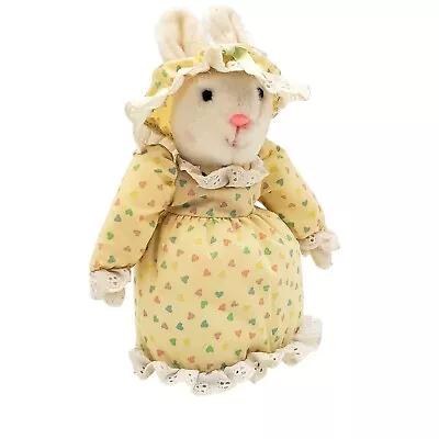 Avon Plush Stuffed Easter Bunny Mama Rabbit Holding Baby Musical Rocks VTG • $11.05