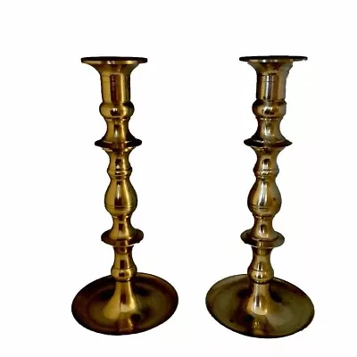 Vintage Made In Japan Brass Candle Two 9” Height Candle Holders • $14.98