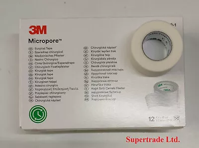 3M Micropore Surgical Tape 2.5cm X 9.1m 1530-1 First Aid Medical Eyelash- 1 Roll • £5.45