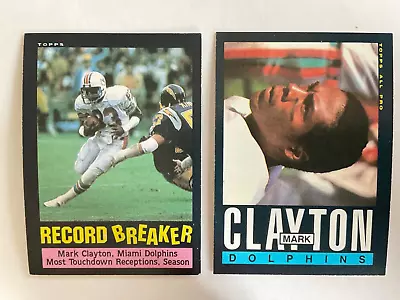 Mark Clayton 1985 Rookie Lot With #308 & Record Breaker #1 - Miami Dolphins • $3.99
