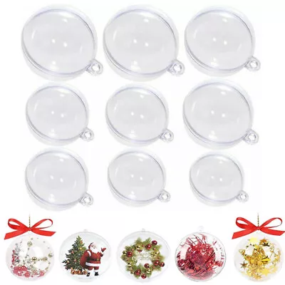 30PCS Christmas Ball Fillable Baubles Clear Ball Xmas Tree Decor Ornament Bulk • $15.09