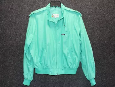 Vintage Members Only Jacket Men's 46 Teal Bomber Retro 1980 Full Zip EUC • $35