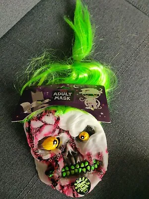 Adult Scary Halloween Mask Zombie Latex Glow In The Dark • £7