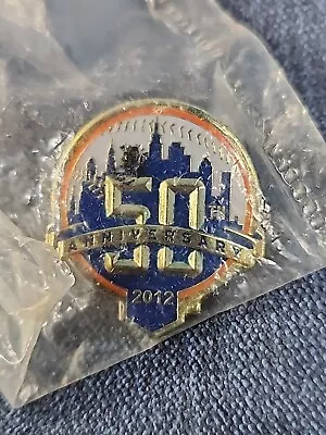 NY Mets 50th Anniversary Game Day Lapel Pin 2012 MLB Baseball NEW Package VC-004 • $10