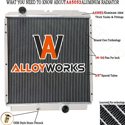 2 Row Aluminum Radiator For 1997-2004 Mitsubishi Fuso FE FG FH Truck 3.9L 5.9L • $144.95