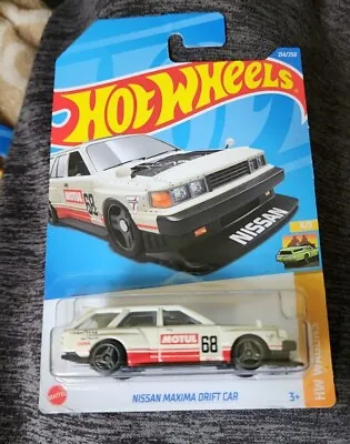 Hot Wheels Nissan Maxima Drift Car 214/250 HW Wagons 4/5 NISMO RARE WHITE ADVAN • $5.60