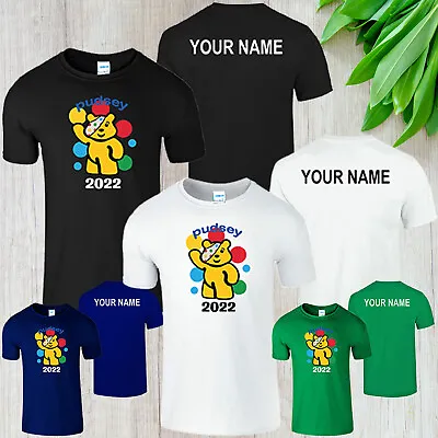 £9.99 • Buy Spotty Pudsey Bear Personalised Kids T Shirt Children In Need Dotty Spot Charity