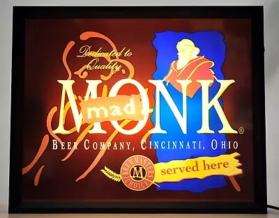 Mad Monk BEER Company Lighted SIGN BAR Vintage Rare 90's - OTR Cincinnati Ohio • $199.95