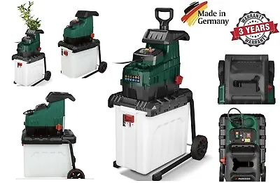 Parkside Garden Shredder 2800W Turbo Power High Torque 60L Collection Container • £229.99