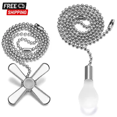 1 Pack Ceiling Fan Pull Chain  Decorative Frosted Glass Bulb And Fan Cord NEW • $11.78