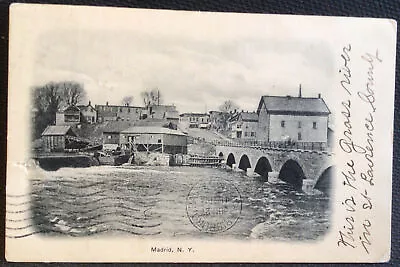 Postcard Vintage Madrid N Y River & Town View 1907 • $8.95