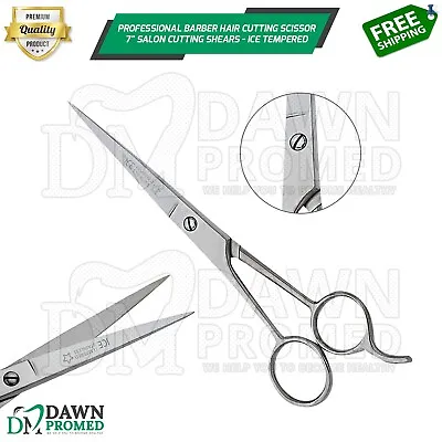 Barber Hair Cutting Scissor 7  Salon Cutting Shears ICE Tempered German Grade • $6.97