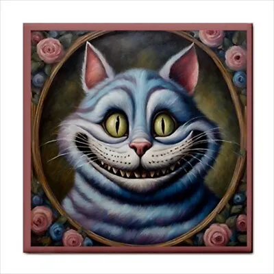 Cheshire Cat Ceramic Tile Vintage Style Backsplash Border Wall Art • $15.94