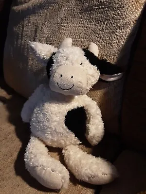 M&S Black And White Cuddly Cow Plush Toy-8647818 • £4.99