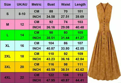 Classic Retro Women's Tea Dress Rock Party Swing Dress Plus Size • $29.59