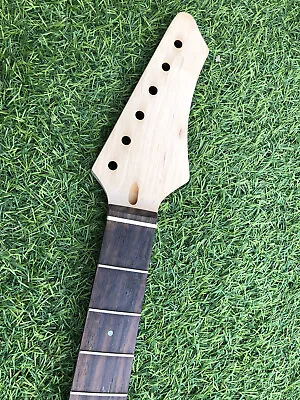 Maple Guitar Neck 24fret 25.5inch Rosewood Fretboard Dot Inlay Bolt On DIY • $49