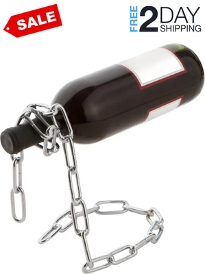 $29.90 • Buy  Suspending Chain Wine Holder, Stainless Steel Wine Rack Wine Bottle Holder Nove