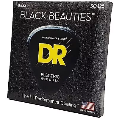 Beauties-Black Coated Steel 6 Bass Guitar Strings 30-125 Gauge Round Core BKB... • $48.67