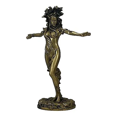 $99.90 • Buy Medusa Gorgon Statue Nude Female Snakes Sculpture Figure Cast Marble Bronze Tone