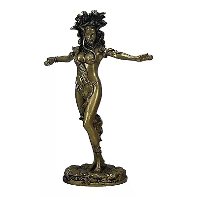 $99.90 • Buy Medusa Gorgon Statue Nude Female Snakes Sculpture Figure Cast Marble Bronze Tone