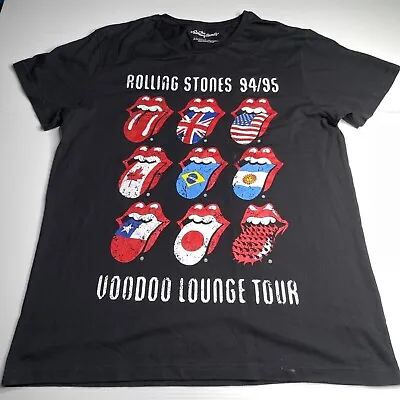 The Rolling Stones Voodoo Lounge Tour T Shirt Mens Size L Black Casual Style Fit • $32.95