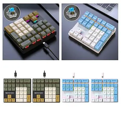 33 Keys Wired Mechanical Numeric Keypad Non Slip Type C Number Pad Compact • £26.50