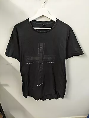 KSCY Shirt Mens XL Black Washed Vintage Style Athleisure Kiss Chacey • $20