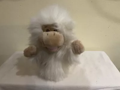 Russ Berrie & Co. Plush Long Hair White Monkey Puppet 10 In. Machine Washable • $18.99