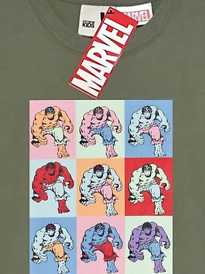 Marvel Incredible Hulk Green T Shirt Tee Shirt Kids Boys Girls • £5.79
