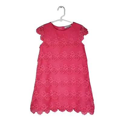 Mayoral Boutique Pink Lace Lined Dress Size 6 Or 116 Cm • $26