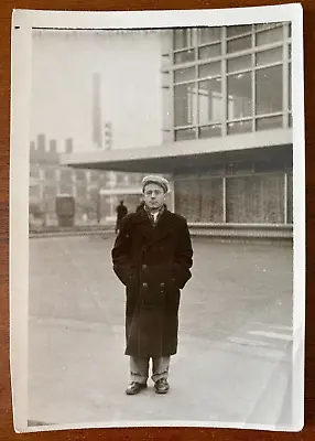 Handsome Guy In A Coat And Cap Gentle Gay Man. Vintage Photo • £5.31