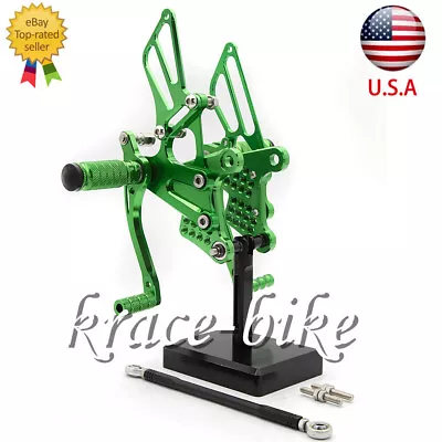 For Kawasaki ZX6R ZX636 2009-2021 CNC Rearset Footpeg Pedal Rear Set Motorcycle • $115.99