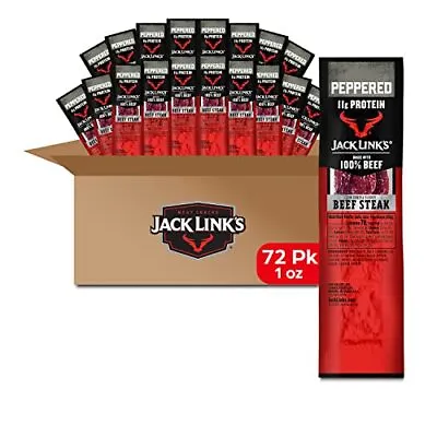 Jack Links Premium Cuts Beef Steak Peppered Strips Bulk 1 Ounce (Pack Of 72) • £111.94