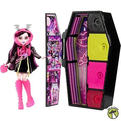 ​Monster High Draculaura Doll Skulltimate Secrets: Neon Frights Dress-Up Locker • $27.96