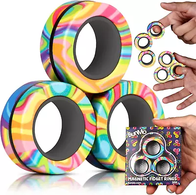 Magnetic Rings Multicolored | Fidget Toys Adults | Magnetic Fidget Rings | Endle • $11.88