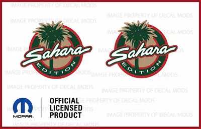 1997 - 2002 Jeep Wrangler SAHARA EDITION TJ Side Fender Decals Stickers FJ4E3 • $23.96
