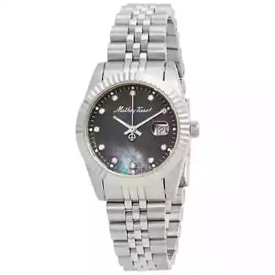 Mathey-Tissot Mathy III MOP Quartz Black Dial Ladies Watch D910AN • $94.48