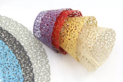 £4.25 • Buy Filigree Vine Cupcake Wrappers Cases Gift Xmas Wedding Party Birthday Cake 25Pcs